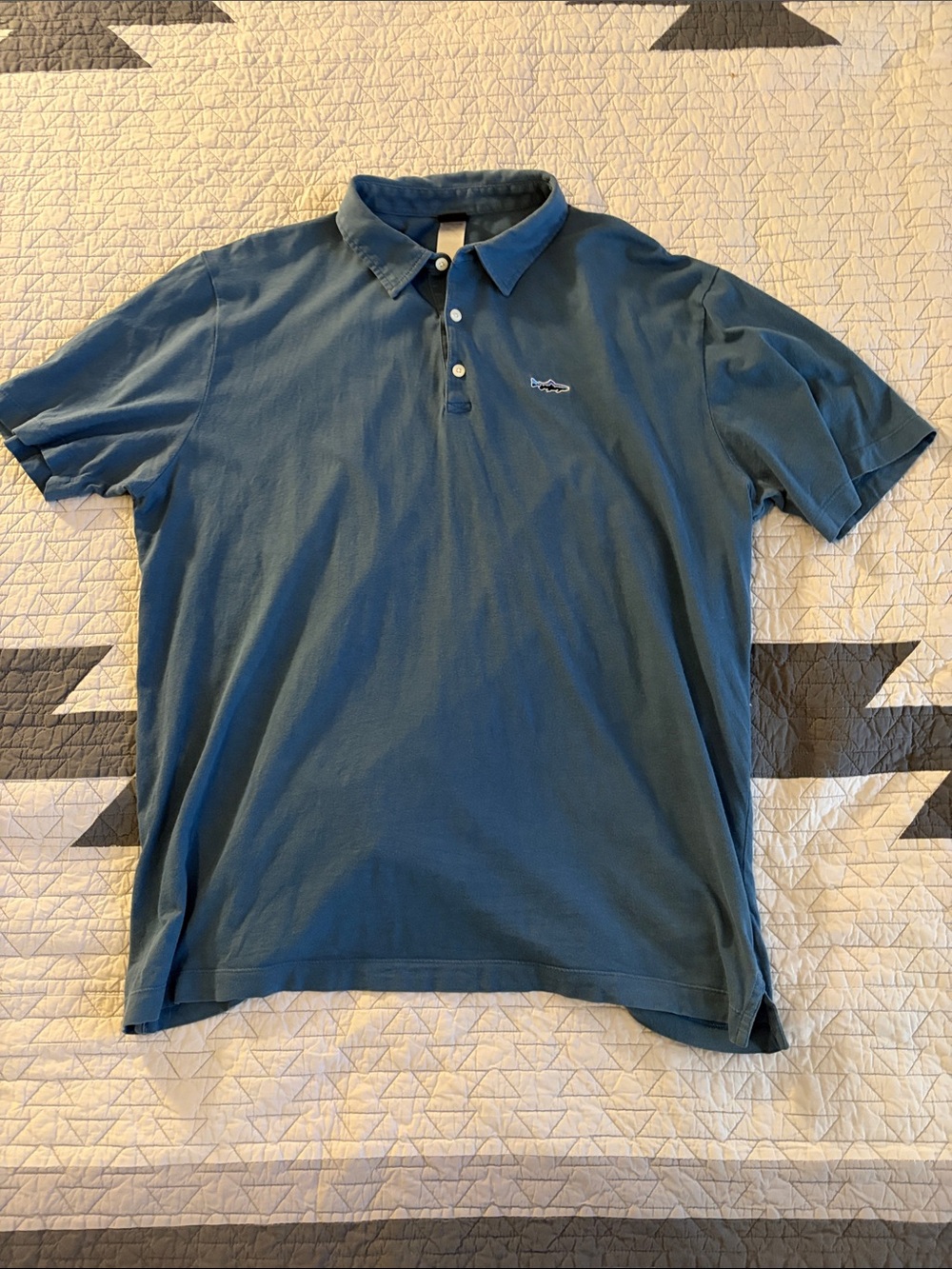 Men's Large Patagonia Blue Polo Shirt